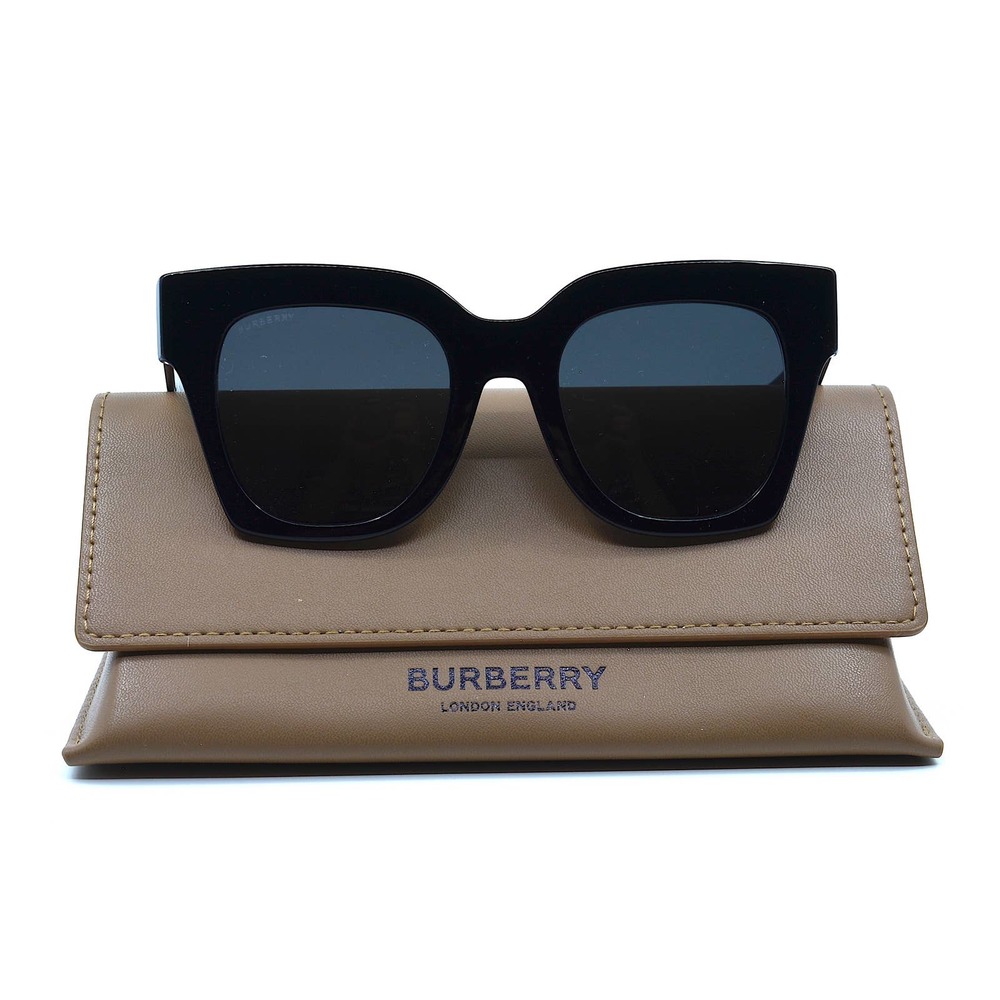 NEW BURBERRY KITTY BE4364 BLACK DARK GREY AUTHENTIC SUNGLASSES - Picture 7 of 14